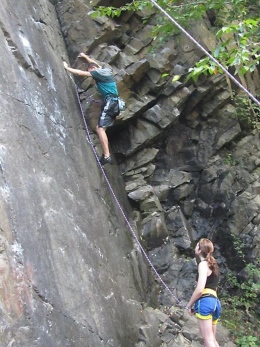 The Outdoors Society takes weekend trips that include rock climbing and hiking.
