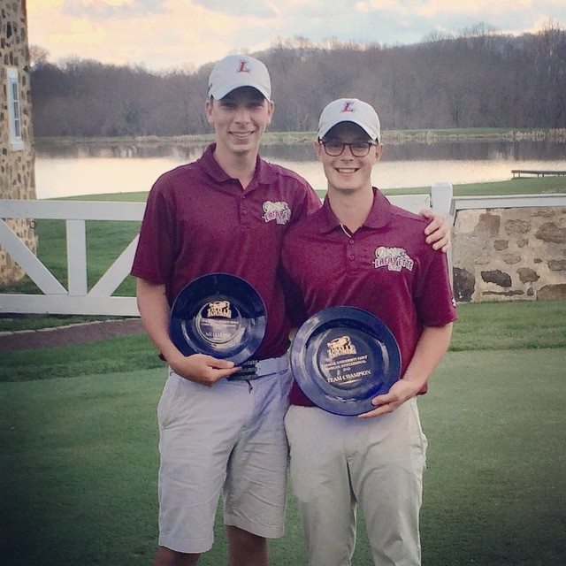 The golf team took home their first team victory since 2010 at the Finegan Invitational. Freshman Art Griffin won his second individual title of the year, in addition to his victory at the Bucknell Invitational in the fall. He earned first team all Patriot League in the spring.[Photo Courtesy of Lafayette Golf]