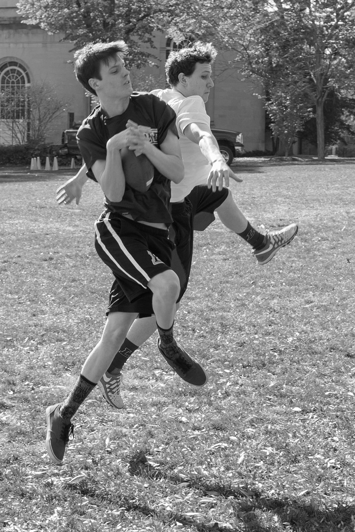 A game of flag football was played on the Quad [Photos by Clay Wegrzynowicz ‘18]